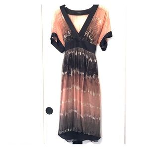 Deep Navy, Pink and Gold Kimono Style Dress
